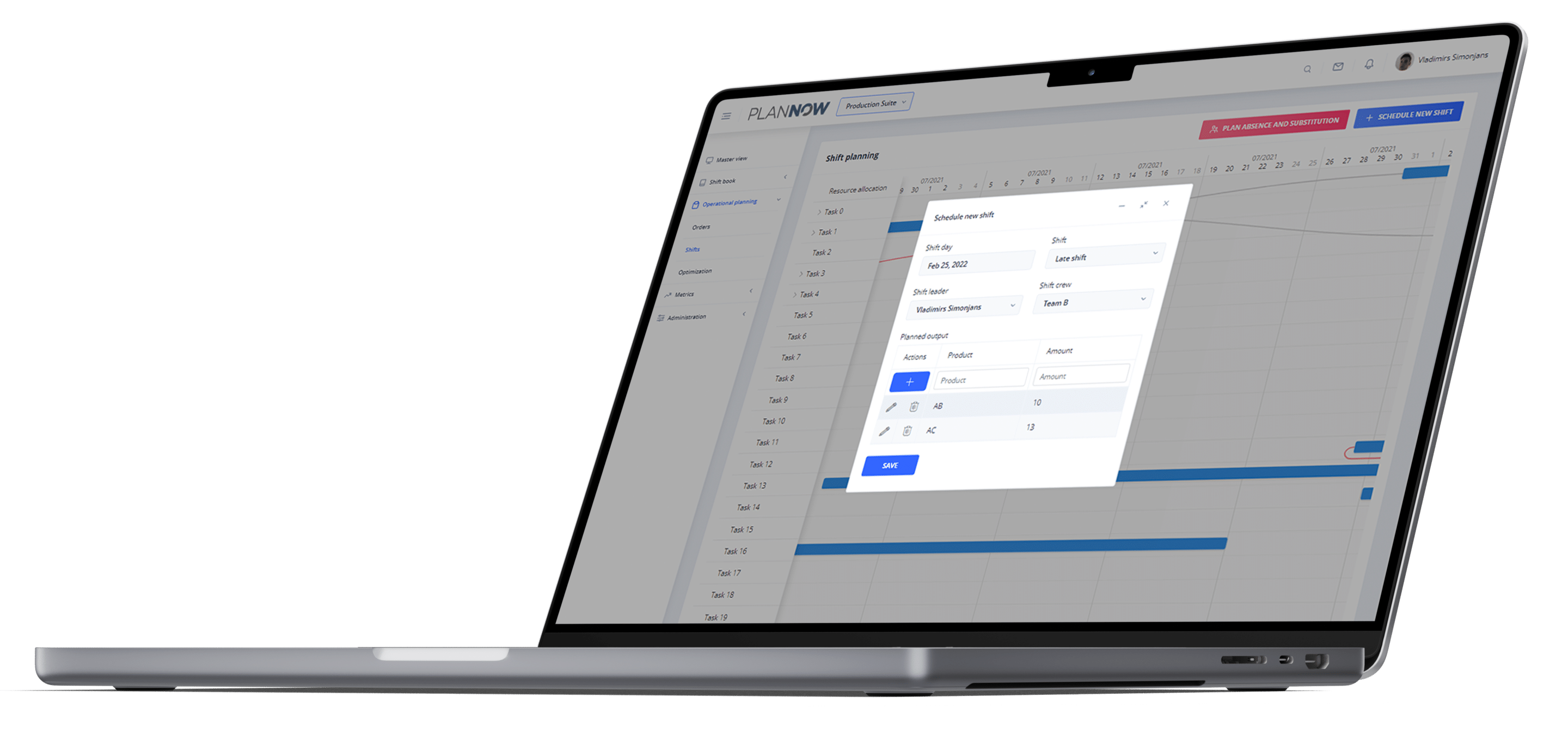 pn operational planning mac book 16 v2 - Home - PlanNow Production Suite